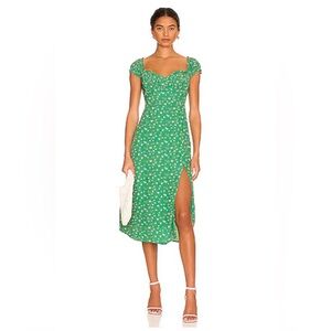 Astr Green Floral Dress